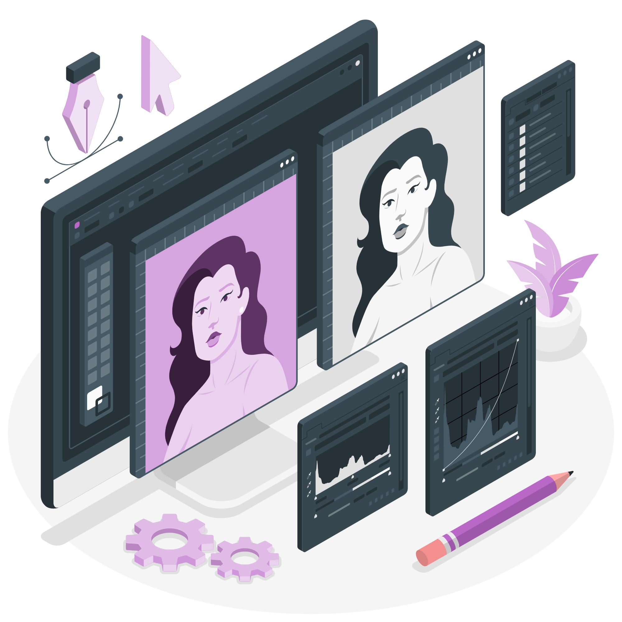 Gen AI Office Illustration